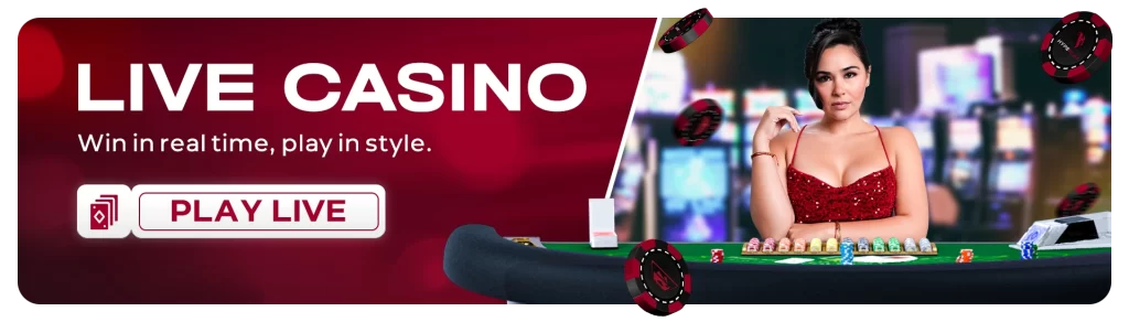 Live casino lobby on 57v platform showcasing real-time gaming tables