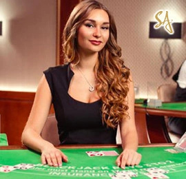 57V live casino dealers broadcasting from a luxury studio